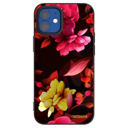 Fekete szilikon tok az alábbi mobiltelefonokra Apple iPhone 12 mini - Dark Peonny