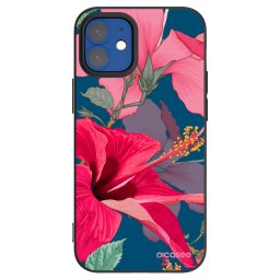 Fekete szilikon tok az alábbi mobiltelefonokra Apple iPhone 12 mini - Hibiscus