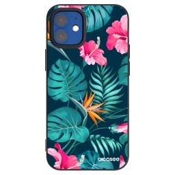 Fekete szilikon tok az alábbi mobiltelefonokra Apple iPhone 12 mini - Pink Monstera
