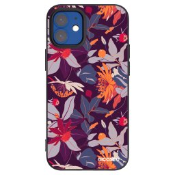 Fekete szilikon tok az alábbi mobiltelefonokra Apple iPhone 12 mini - Purple Leaf