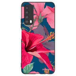 Fekete szilikon tok az alábbi mobiltelefonokra Huawei P Smart 2021 - Hibiscus