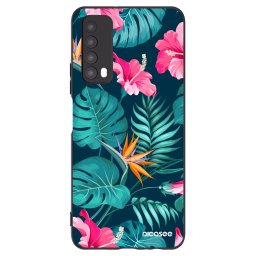 Fekete szilikon tok az alábbi mobiltelefonokra Huawei P Smart 2021 - Pink Monstera