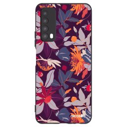 Fekete szilikon tok az alábbi mobiltelefonokra Huawei P Smart 2021 - Purple Leaf
