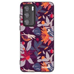 Fekete szilikon tok az alábbi mobiltelefonokra Huawei P40 - Purple Leaf