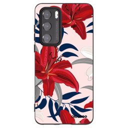 Fekete szilikon tok az alábbi mobiltelefonokra Huawei P40 - Red Lily