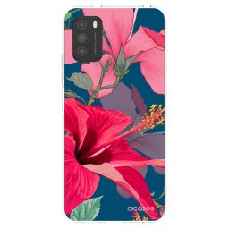 Átlátszó szilikon tok az alábbi mobiltelefonokra Xiaomi Poco M3 - Hibiscus