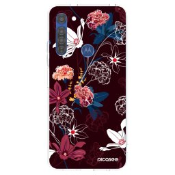 Átlátszó szilikon tok az alábbi mobiltelefonokra Motorola Moto G8 - Dark Meadow