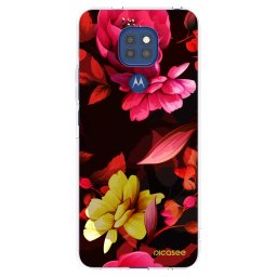 Átlátszó szilikon tok az alábbi mobiltelefonokra Motorola Moto G9 Play - Dark Peonny