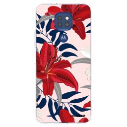 Átlátszó szilikon tok az alábbi mobiltelefonokra Motorola Moto G9 Play - Red Lily