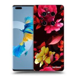 Átlátszó szilikon tok az alábbi mobiltelefonokra Huawei Mate 40 Pro - Dark Peonny