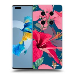 Átlátszó szilikon tok az alábbi mobiltelefonokra Huawei Mate 40 Pro - Hibiscus
