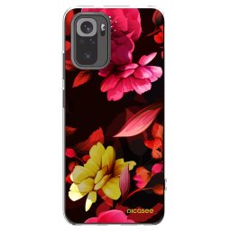 Átlátszó szilikon tok az alábbi mobiltelefonokra Xiaomi Redmi Note 10 - Dark Peonny
