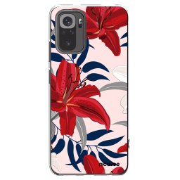 Átlátszó szilikon tok az alábbi mobiltelefonokra Xiaomi Redmi Note 10 - Red Lily
