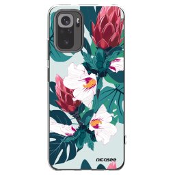 Átlátszó szilikon tok az alábbi mobiltelefonokra Xiaomi Redmi Note 10 - Rhododendron