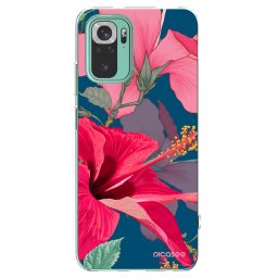 Átlátszó szilikon tok az alábbi mobiltelefonokra Xiaomi Redmi Note 10 Pro - Hibiscus