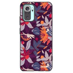 Fekete szilikon tok az alábbi mobiltelefonokra Xiaomi Redmi Note 10 Pro - Purple Leaf