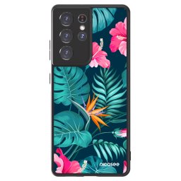 ULTIMATE CASE Samsung Galaxy S21 Ultra 5G G998B - készülékre - Pink Monstera