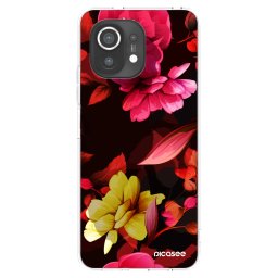 Átlátszó szilikon tok az alábbi mobiltelefonokra Xiaomi Mi 11 - Dark Peonny