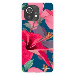 Átlátszó szilikon tok az alábbi mobiltelefonokra Xiaomi Mi 11 - Hibiscus