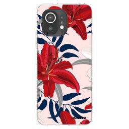 Átlátszó szilikon tok az alábbi mobiltelefonokra Xiaomi Mi 11 - Red Lily