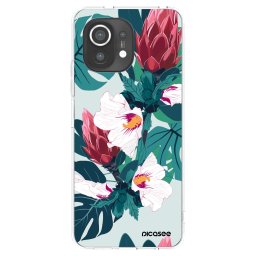 Átlátszó szilikon tok az alábbi mobiltelefonokra Xiaomi Mi 11 - Rhododendron