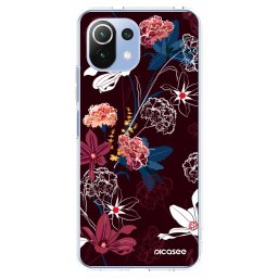 Átlátszó szilikon tok az alábbi mobiltelefonokra Xiaomi Mi 11 Lite - Dark Meadow