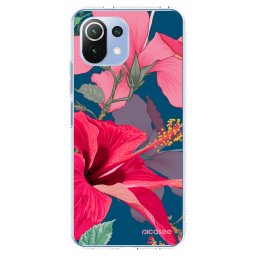 Átlátszó szilikon tok az alábbi mobiltelefonokra Xiaomi Mi 11 Lite - Hibiscus