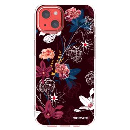 Átlátszó szilikon tok az alábbi mobiltelefonokra Apple iPhone 13 - Dark Meadow