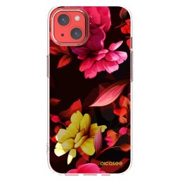 Átlátszó szilikon tok az alábbi mobiltelefonokra Apple iPhone 13 - Dark Peonny