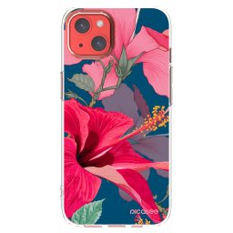 Átlátszó szilikon tok az alábbi mobiltelefonokra Apple iPhone 13 - Hibiscus