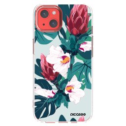 Átlátszó szilikon tok az alábbi mobiltelefonokra Apple iPhone 13 - Rhododendron