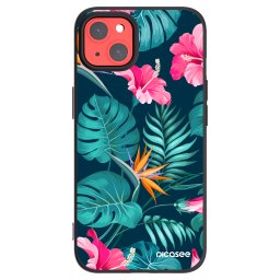 Fekete szilikon tok az alábbi mobiltelefonokra Apple iPhone 13 - Pink Monstera