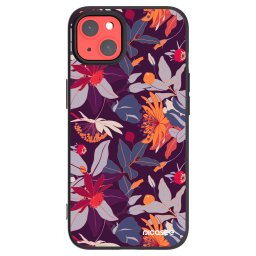 Fekete szilikon tok az alábbi mobiltelefonokra Apple iPhone 13 - Purple Leaf