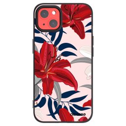 Fekete szilikon tok az alábbi mobiltelefonokra Apple iPhone 13 - Red Lily