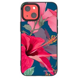 Fekete szilikon tok az alábbi mobiltelefonokra Apple iPhone 13 mini - Hibiscus