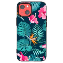 Fekete szilikon tok az alábbi mobiltelefonokra Apple iPhone 13 mini - Pink Monstera