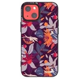 Fekete szilikon tok az alábbi mobiltelefonokra Apple iPhone 13 mini - Purple Leaf