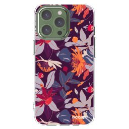 Átlátszó szilikon tok az alábbi mobiltelefonokra Apple iPhone 13 Pro - Purple Leaf