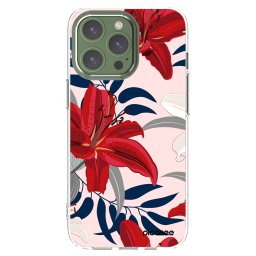 Átlátszó szilikon tok az alábbi mobiltelefonokra Apple iPhone 13 Pro - Red Lily