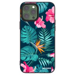 Fekete szilikon tok az alábbi mobiltelefonokra Apple iPhone 13 Pro Max - Pink Monstera