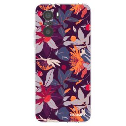 Átlátszó szilikon tok az alábbi mobiltelefonokra Xiaomi Poco F3 - Purple Leaf