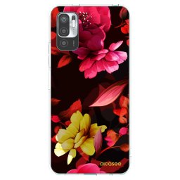 Átlátszó szilikon tok az alábbi mobiltelefonokra Xiaomi Redmi Note 10 5G - Dark Peonny
