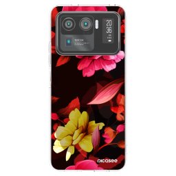 Átlátszó szilikon tok az alábbi mobiltelefonokra Xiaomi Mi 11 Ultra - Dark Peonny