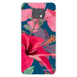 Átlátszó szilikon tok az alábbi mobiltelefonokra Xiaomi Redmi Note 9T - Hibiscus