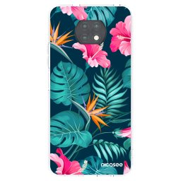 Átlátszó szilikon tok az alábbi mobiltelefonokra Xiaomi Redmi Note 9T - Pink Monstera