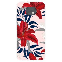 Átlátszó szilikon tok az alábbi mobiltelefonokra Xiaomi Redmi Note 9T - Red Lily