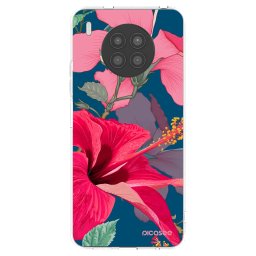 Átlátszó szilikon tok az alábbi mobiltelefonokra Huawei Nova 8i - Hibiscus