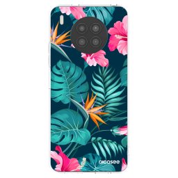 Átlátszó szilikon tok az alábbi mobiltelefonokra Huawei Nova 8i - Pink Monstera