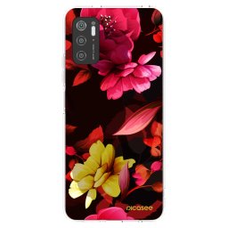 Átlátszó szilikon tok az alábbi mobiltelefonokra Xiaomi Poco M3 Pro 5G - Dark Peonny