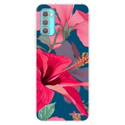 Átlátszó szilikon tok az alábbi mobiltelefonokra Motorola Moto G60 - Hibiscus
